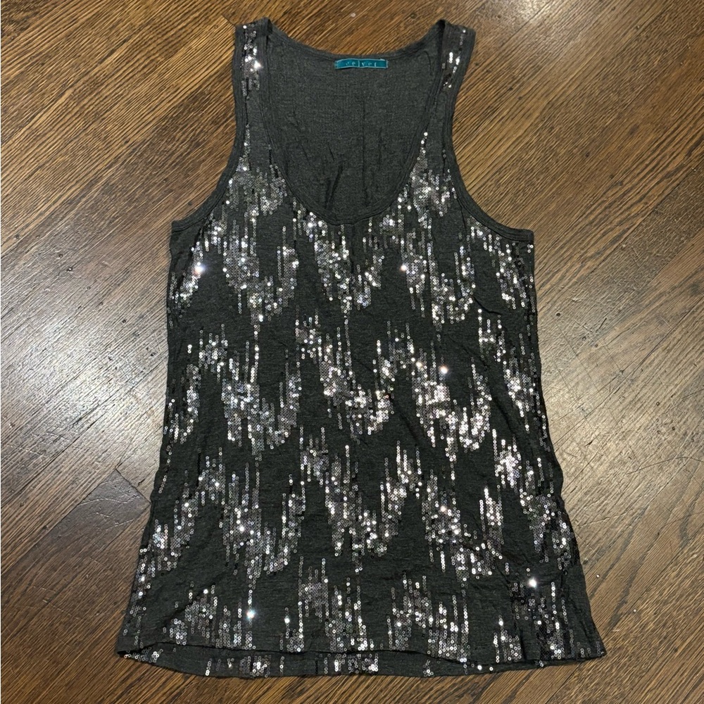 VELVET sequined tank SZ. L